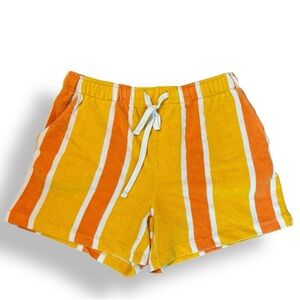 Urban Outfitters Orange Striped Terry Shorts